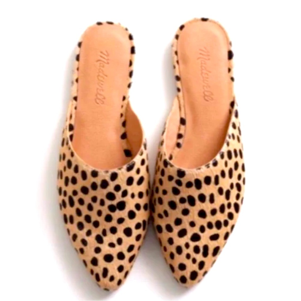 Madewell Sand Dune Spotted Multi Remi Slip On Mules Size 9.5
